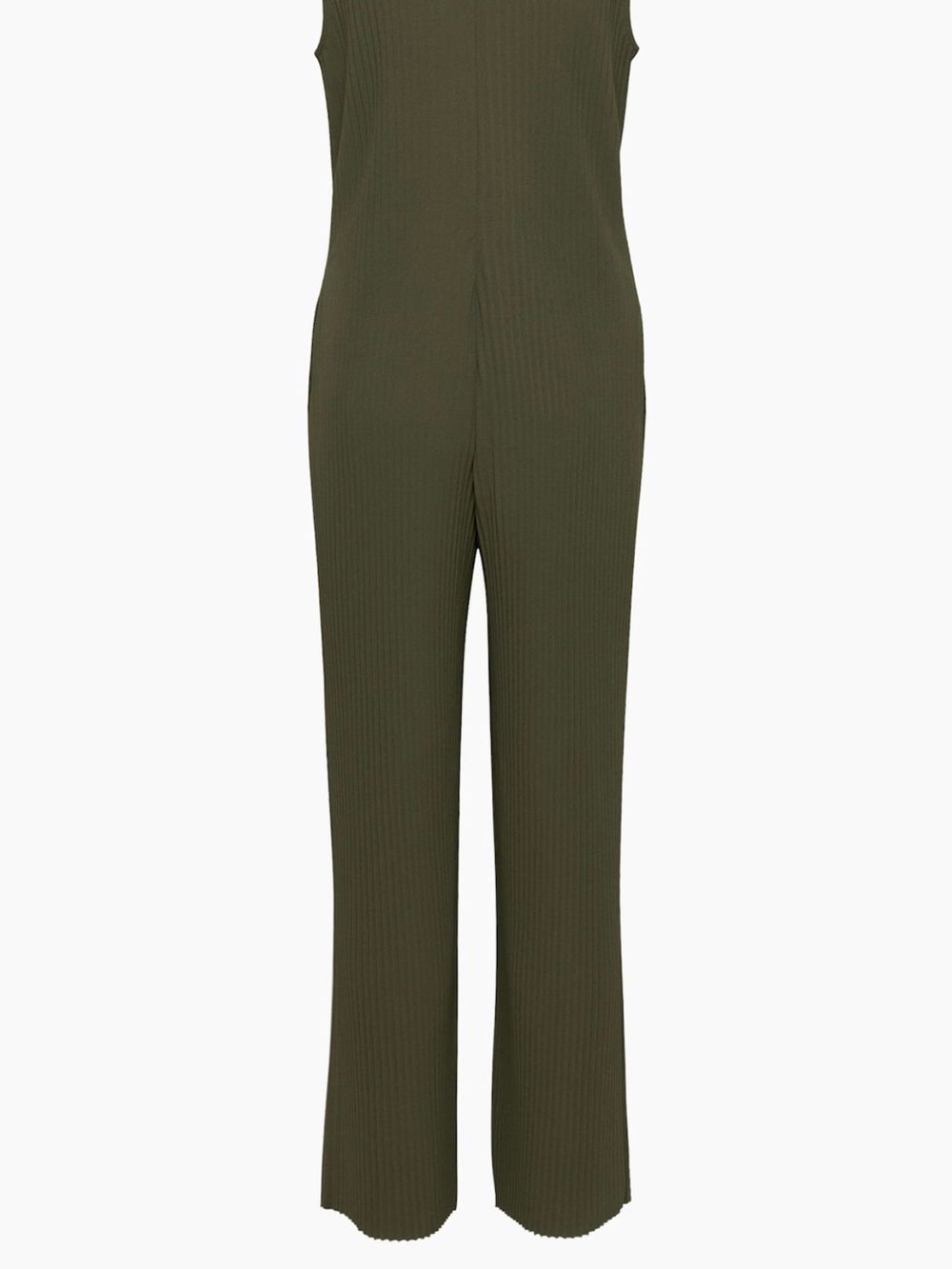 Babaton Olive Ribbed Sleeveless Jumpsuit - NWT